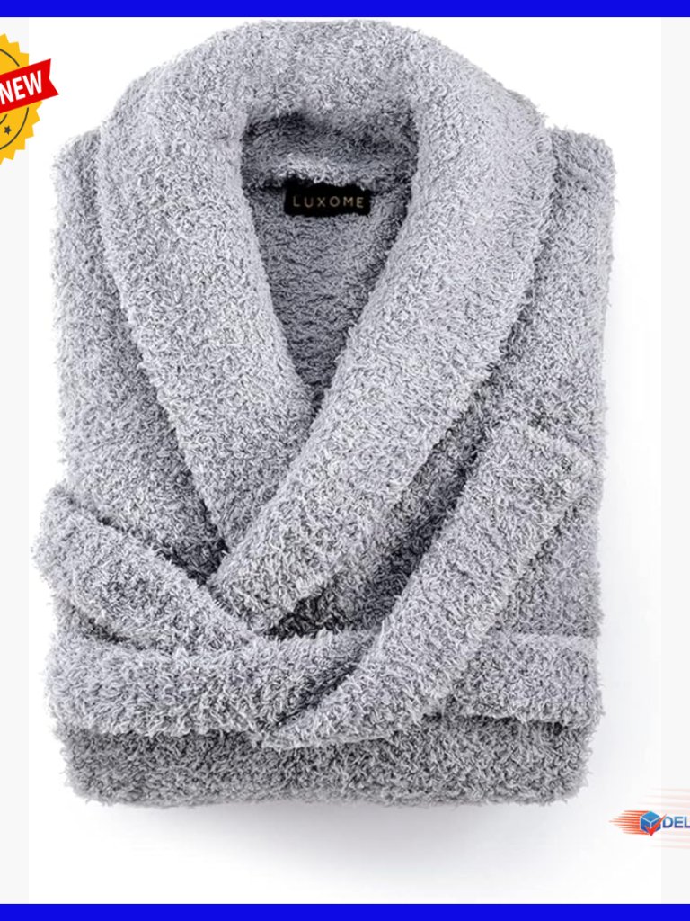Full Length Plush Robe, Unisex, Ultra Soft Viscose, Dual Belt Loops